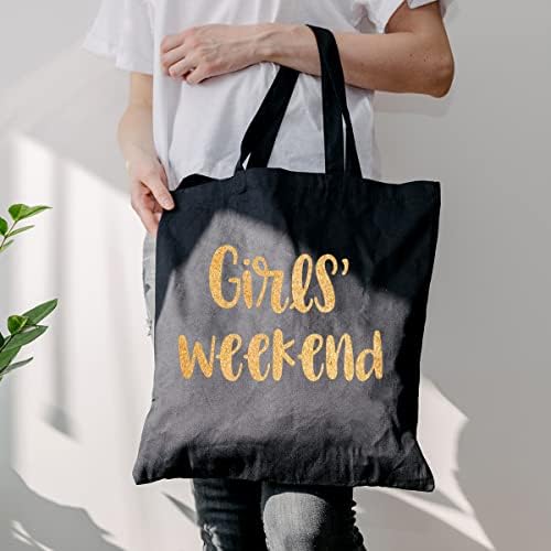 Qiongqi Смешни девојки Викенд викенд природни памучни девојки за еднократно торбичка за торбичка, симпатична печатена еко-пријателска памучна