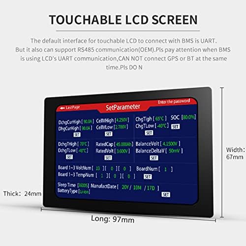 Daly Smart BMS додатоци UART RS485 Kabel BT модул+копче за активирање Canbus Touch LCD екран за табла за заштита на батерии DALY