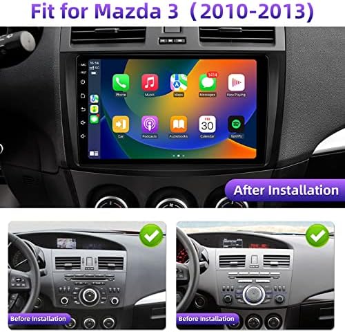 Fortdows Android 11 Автомобил Стерео за mazda 3 2010-2013 Со Безжичен Carplay&засилувач;Андроид Авто, 2+32GB 9 Инчен Автомобил Радио