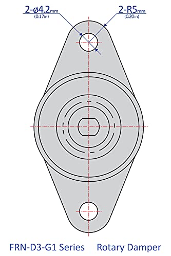 Bansbach Easylift FRN-D3-R152 G1 ротациони амортизери/стандард, 50 mm x 25 mm x 13 mm