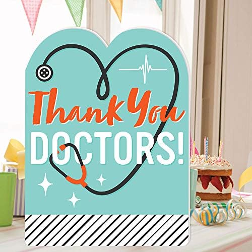 Голема точка на среќа Ви благодариме на лекарите - Недела за благодарност на докторката гигантска честитка - голема форма на џамлична картичка