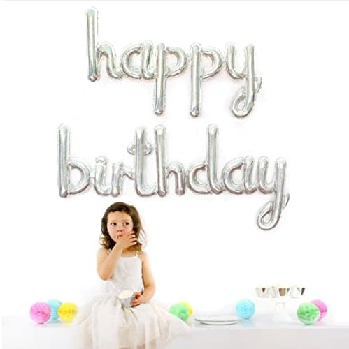 Среќен Роденден Балони Банер| 18 Инчен 3д Банер Од Алуминиумска Фолија| Украси За Роденденска Забава На Надувување За Девојчиња Момчиња Деца И Возрасни| Еколошки Мат