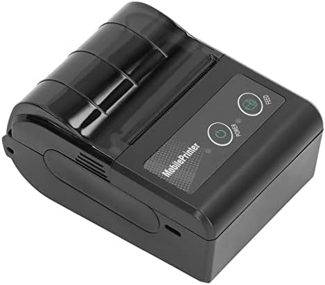 Печатач за термички етикети Bluetooth, печатач за прием на Bluetooth 200DPI Резолуција за печатење Компактен преносен со USB кабел