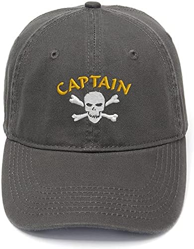 Lyperrazy Men Baseball Cap Pirate Captain Captain Stepteriour Potton памук извезени обични бејзбол капачиња