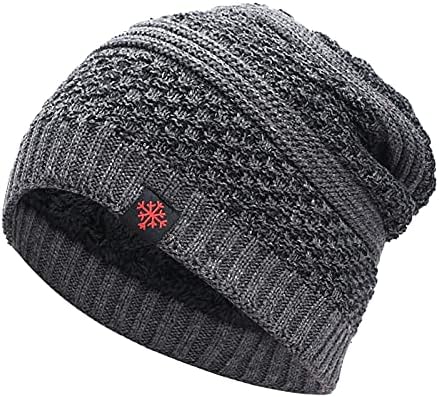 Дебела обложена капа Менс Зимски череп капа за топло унисекс, капаче за грав, смешни класични меки капи, подароци плетени плетени капи