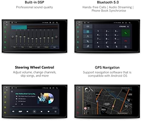 XTRONS Двојно Din Автомобил Стерео За Toyota RAV4 Corolla Land Cruiser, Android 12 Окта Core 4gb+64GB Автомобил Радио, 7 IPS Екран