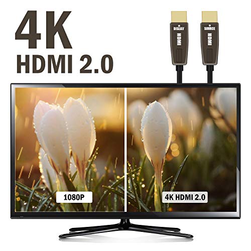 BlueAVS 4K HDMI Оптички Кабел 3FT, HDMI2. 0b Кабел 18GBPS 4K@60Hz erc HDCP2. 2/2. 3 Динамичен HDR10 CEC Тенок HDMI Кабел