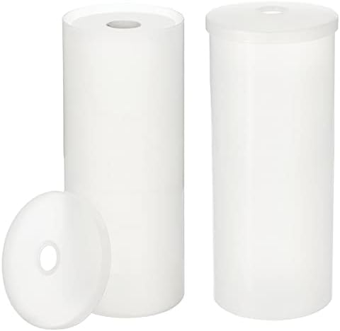 Mdesign Пластична подот штанд Организатор на тоалетна хартија со покритие, складирање на ткиво за заштеда на простор од 3 тркала за бања
