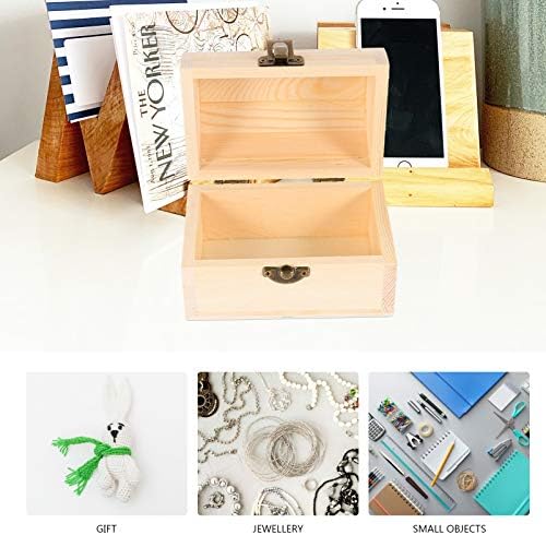 сапун цвет кутија Кутијата за градите од дрво е дизајн со метална тока за безбедно складирање на вашите предмети.