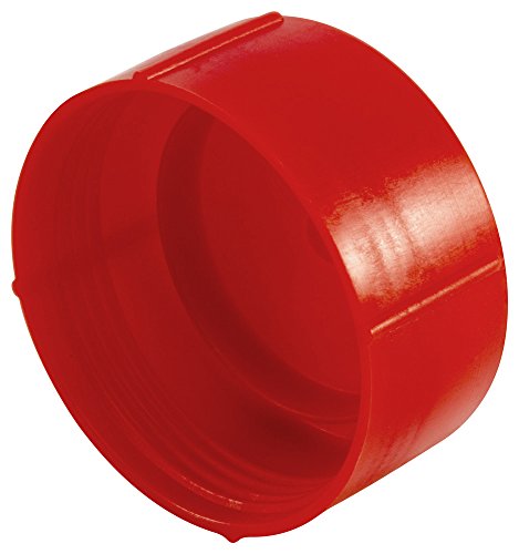 Caplugs 99196379 Пластично безмилосно унија за фитинг капа на капачето со големина на капакот 3/4-16 FUF-8, PE-LD, до големината на конецот 3/4-16, црвено
