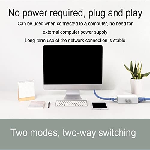 UOEIDOSB мини 2 порта RJ45 мрежен прекинувач Ethernet Metwork Box Dial 2 Way Port Manual Switch Adapter Adapter Hub