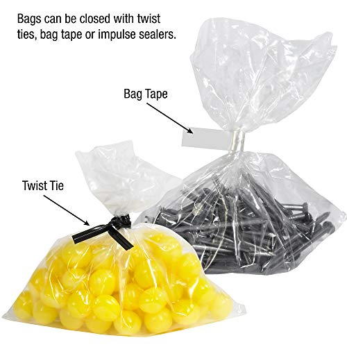 Poly Bag Guy 38 x 38, 2 mil рамен отворено чисти пластични поли -торби