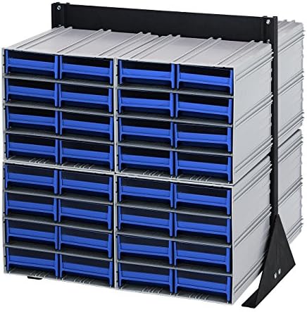 Системи за квантно складирање QIC-224-83BL Меѓусебно блокирање на синиот кабинет за складирање со двострана подот, 64 фиоки,