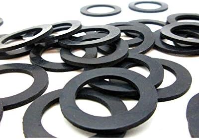 Црна гума за миење садови Големи гумени мијалници 1 OD X 5/8 ID X 1/16 Дебелина - EPDM гумени мијалници рамни гумени мијалници