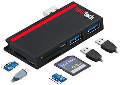 Навитех 2 во 1 ЛАПТОП/Таблет USB 3.0/2.0 Hub Адаптер/Микро USB Влез со Sd/Micro SD Читач На Картички Компатибилен Со LG Грам 14