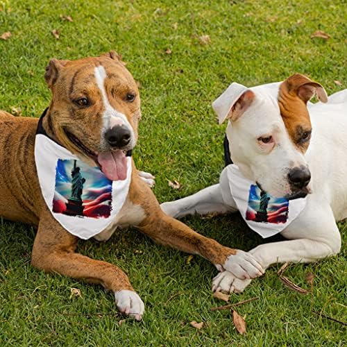 Американска јака за миленичиња бандана - патриотска јака од шал - Арт кучиња Бандана - С