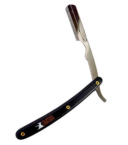Класичен самурај не'рѓосувачки челик професионален бербер преклопување директен раб брич брич за бричење машки комплет за бричење