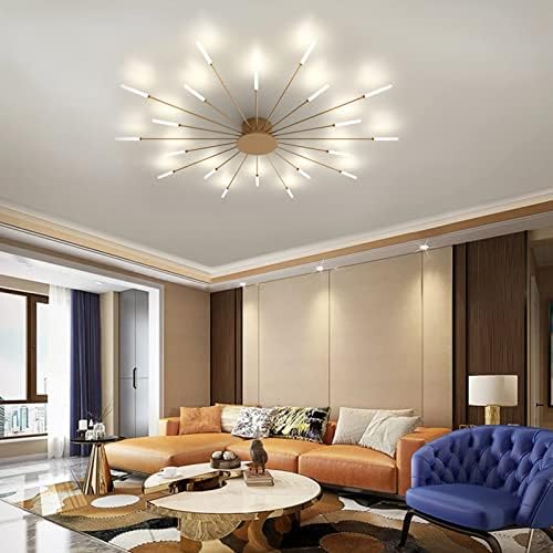 Зелејд лустер, модерни LED тавански светла за дневна соба, креативни огномет модерно светло осветлување на таванот LED светла, а не затемнети