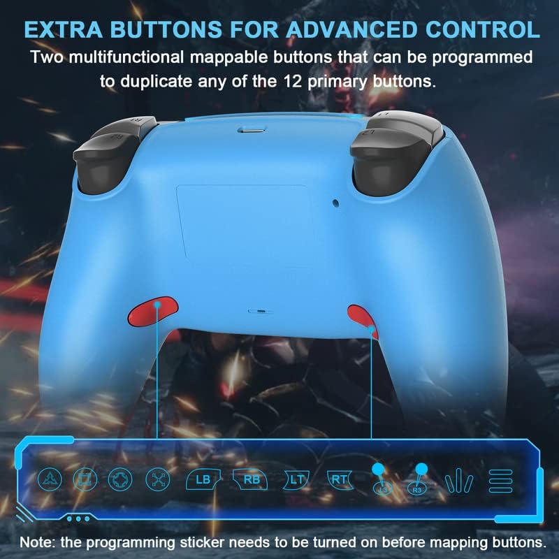 Ymir Gamepad за PS4 контролер, елита безжичен далечински управувач за PlayStation 4 контролер компатибилен со PS4/SLIM/PRO/Steam/PC, со надградена
