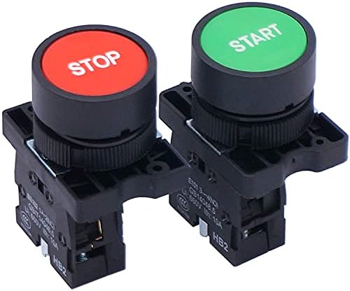 SVAPO AC 660V 10A моментално стартување/стоп црвено зелено знак без прекинувач за копче за притискање NC