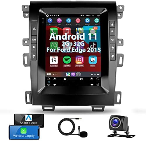 2g+32G Автомобил Радио За Ford Edge 2015-2018 9.7 Екран На Допир Apple Carplay Android 11 Автомобил Стерео Со Bluetooth WiFi GPS
