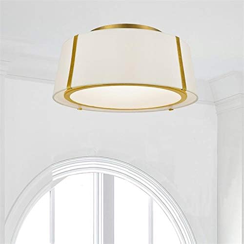 Фултон 3 лесна златна тавана за плафон - таванска светлина за дневна соба, светло во ходникот, фоаје, јадење за јадење - одличен