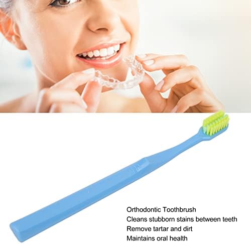 Четка за заби, безбедна ортодонтска четка за заби отпорна на дамки за мажи и жени за орална хигиена