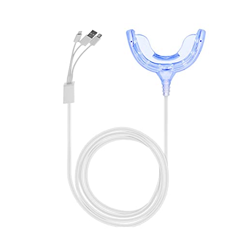 Заби светло за белење на заби, 16x моќно сино LED светло, засилувач за белење на светло за осветлување на устата за iPhone/Android/USB