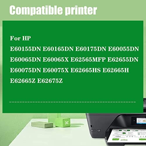 Замена на кертриџот за компатибилен тонер Zlor W9004MC за HP E60155DN E60165DN E60175DN E60055DN E60065DN E60065X печатач, HD печатење