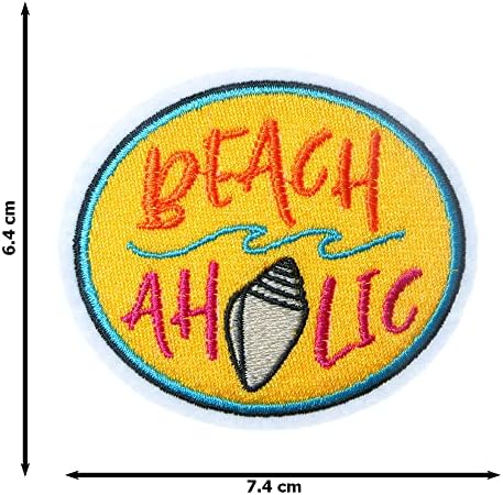 JPT - плажа на плажа лето везено аплициско железо/шиење на закрпи, симпатична лого -лепенка на елек јакна кошула капа за облека од облека Jeanан.