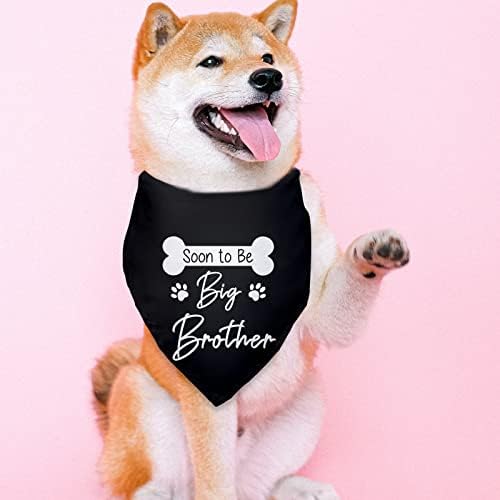 Наскоро ќе биде голем брат кучиња бандани пол што открива шамија за кучиња Фото реквизит на објавување за бременост кучиња бандана миленичиња