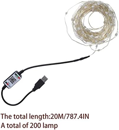 Внатрешни жици на жици, приклучок во боја на дрвја, боја Божиќно бакар LED Контрола Bluetooth RGBW ламба Апликација за жица за контрола