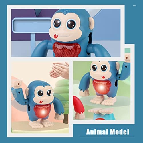 Toyvian играчки за новороденчиња новороденче Едукативен електронски мајмун кој ползи интерактивен орангутан со светло и музички звук
