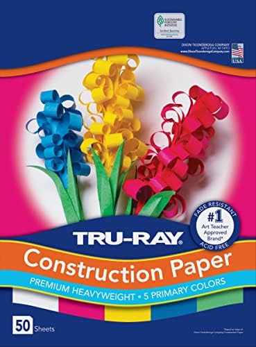 Tru -ray - 1439763 PACON Assote Assferted Primary Colors Primary Construction Haper, 9 W x 12 L