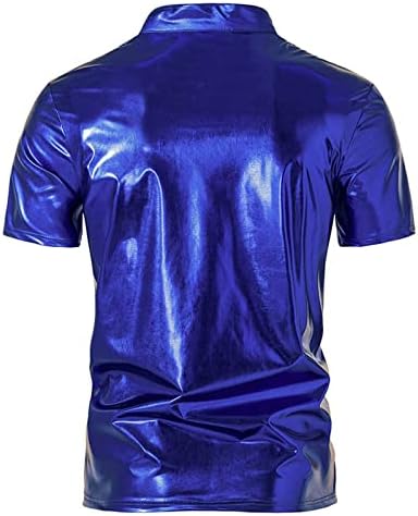 Руируилико Поло маици Машки летни обични кратки ракави со кратки ракави, патент до опуштено вклопување 3Д отпечатоци голф спортски полож