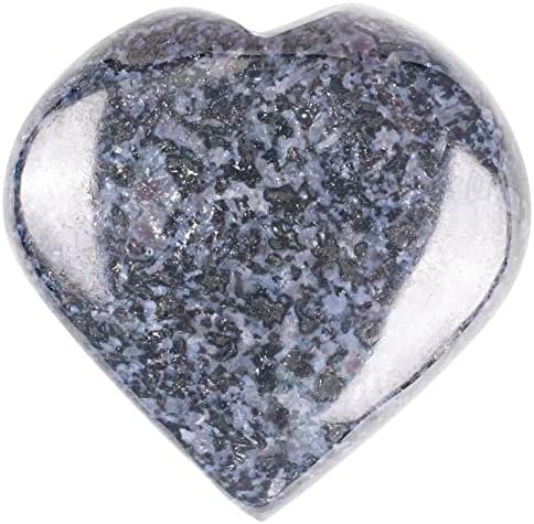 Zaicus 50 mm indigo gabbro срце кристал loveубовни камења лековити кристали природни реики скапоцен камен рачен врежан палм палецот,