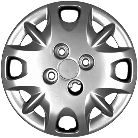 Сет од 4-та тркала од 13 инчи сребрена универзална HubCap одговара на повеќето автомобили