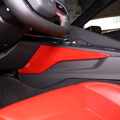 Централна конзола на страната на панелот на панелот TRIM ABS 2PCS компатибилен со Corvette C8 Stingray 2020-2023 Gear Shift