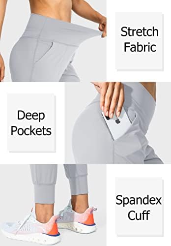 G Постепени женски џогери со високи половини јога панталони со џебови лабави хеланки за жени тренингот, атлетски, дневна