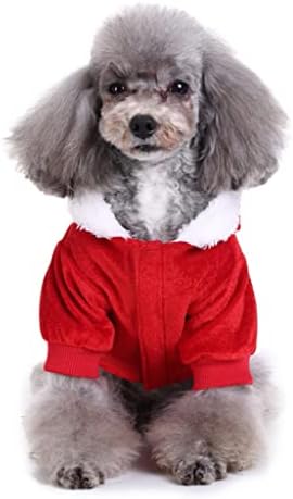 Орнаус симпатична куче мачка Божиќна худи, милениче мечето космеј костум, кученца руно облеки топла облека （m големина）