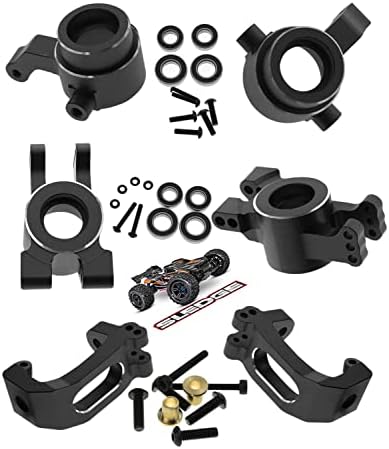 RCMYOU RC Alloy Caster Block & Lunder Blocks & Rearn Stub Axle носители го надградуваат делот за 1/8 санки 4WD, Hops Up for Sledge