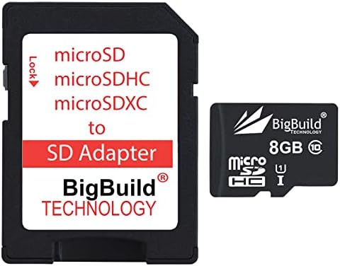BigBuild Технологија 8GB Ултра Брз 80mb / s Microsdhc Мемориска Картичка за alcatel 1L, 1l Pro, 1S, 1SE, 1V, 1x Мобилен Телефон