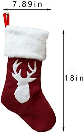 Рогена Божиќни Чорапи Црвени Божиќни Чорапи Комплет од 4 Чорапи Божиќ 4 Пакет Божиќни Украси