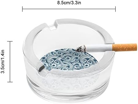 Октопод шема стаклена пепелник тркалезна цигари на држач за фиока за пепел за украси за внатрешни работи