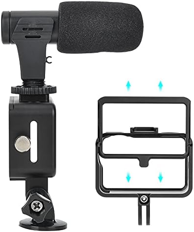 Zrqyhn Sport Camera Selfie додаток микрофон 3,5 mm USB-C аудио адаптер за заштита на адаптерот Трипод, за акција