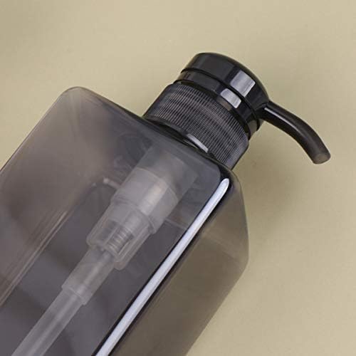 Cabilock 6pcs со шампон кујна и диспензерот за бања крем пластика за полнење mlblack, црни контејнери за патувања црни+чисти шишиња