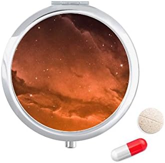 Облаци Црвено Ѕвездено Небо Таблета Случај Џеб Медицина Кутија За Складирање Контејнер Диспензерот