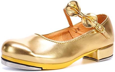 Hroyl Boys & Grils Tap Shoes Unisex Tap Shoes Tap Shoes за деца чешма чевли за девојчиња за мали деца, TL208/258