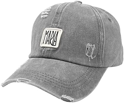 Гроздобер капа за камионџии за мажи, жени извезени измиени бејзбол визир капа, цврста боја за заштита од сонце, тренингот за тренингот,