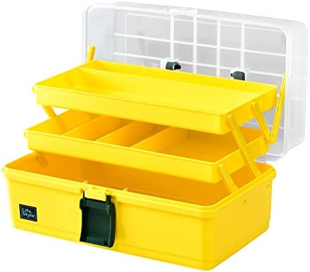 Anbestor 3 слоеви пластична преносна кутија за складирање, повеќенаменски организатор и куќиште за складирање за уметнички занает